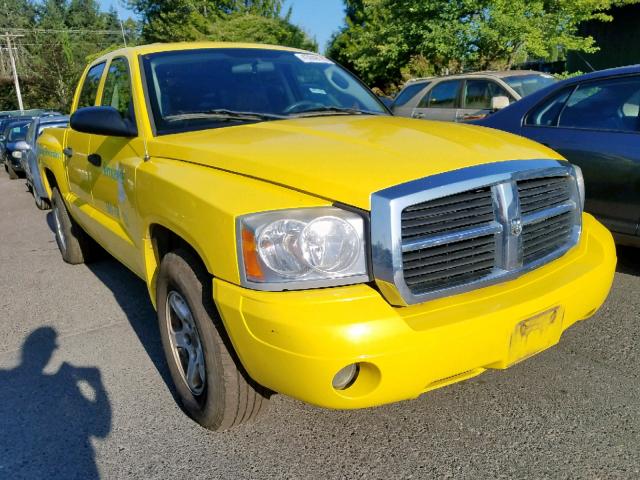 1D7HW48P47S201138 - 2007 DODGE DAKOTA QUA YELLOW photo 1