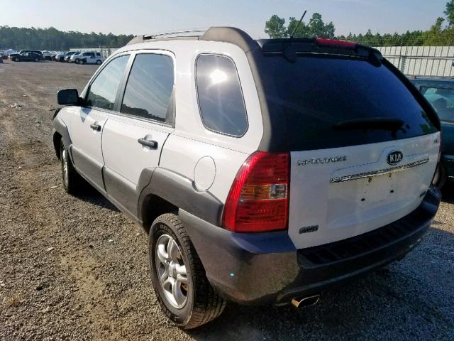 KNDJE723387515065 - 2008 KIA SPORTAGE E WHITE photo 3