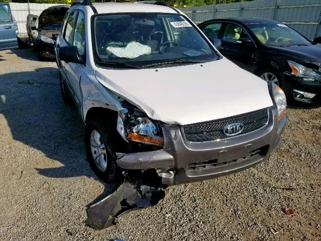 KNDJE723387515065 - 2008 KIA SPORTAGE E WHITE photo 9