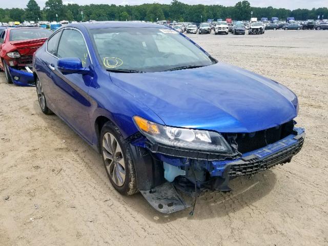 1HGCT1B80DA004208 - 2013 HONDA ACCORD EXL BLUE photo 1