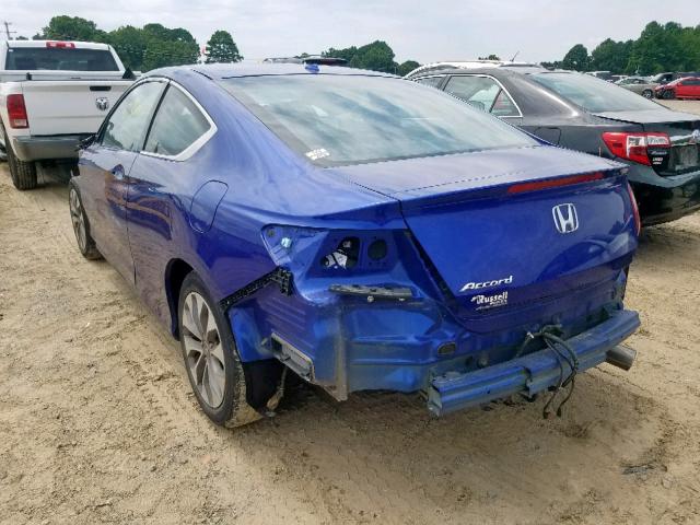 1HGCT1B80DA004208 - 2013 HONDA ACCORD EXL BLUE photo 3