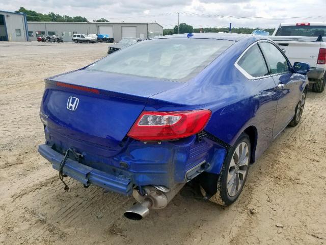 1HGCT1B80DA004208 - 2013 HONDA ACCORD EXL BLUE photo 4