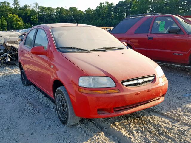 KL1TD52685B419989 - 2005 CHEVROLET AVEO BASE წითელი ფოტო 1