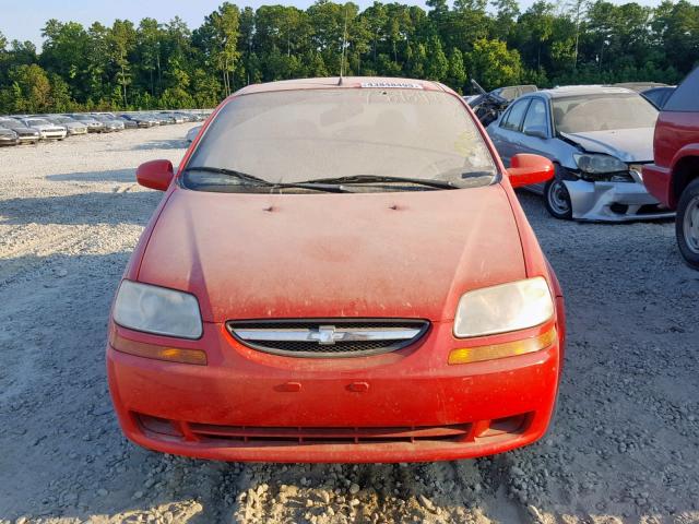 KL1TD52685B419989 - 2005 CHEVROLET AVEO BASE წითელი ფოტო 10