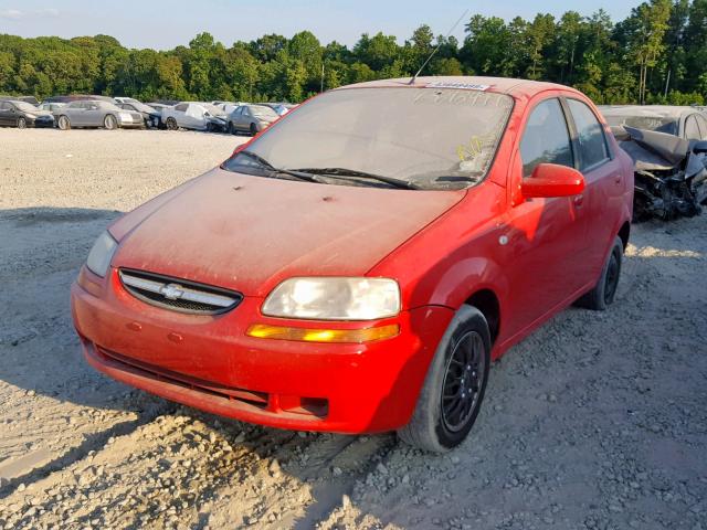 KL1TD52685B419989 - 2005 CHEVROLET AVEO BASE წითელი ფოტო 2