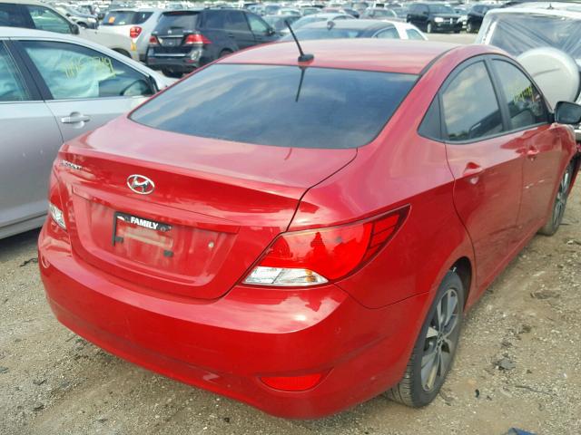 KMHCT4AE7HU224713 - 2017 HYUNDAI ACCENT SE BURGUNDY photo 4