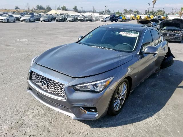 JN1EV7AP8KM514205 - 2019 INFINITI Q50 LUXE GRAY photo 2