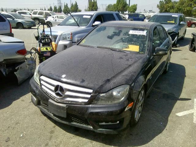 WDDGF4HB9CR197525 - 2012 MERCEDES-BENZ C 250 BLACK photo 2