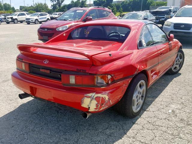 JT2SW22N2M0007011 - 1991 TOYOTA MR2 SPORT RED photo 4