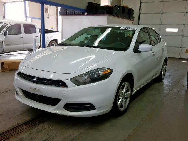 1C3CDFBB0FD374018 - 2015 DODGE DART SXT WHITE photo 2