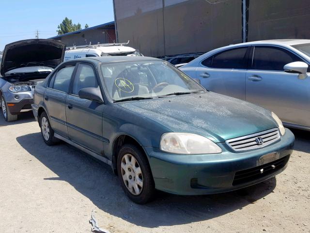 2HGEJ6619YH545659 - 2000 HONDA CIVIC BASE GREEN photo 1