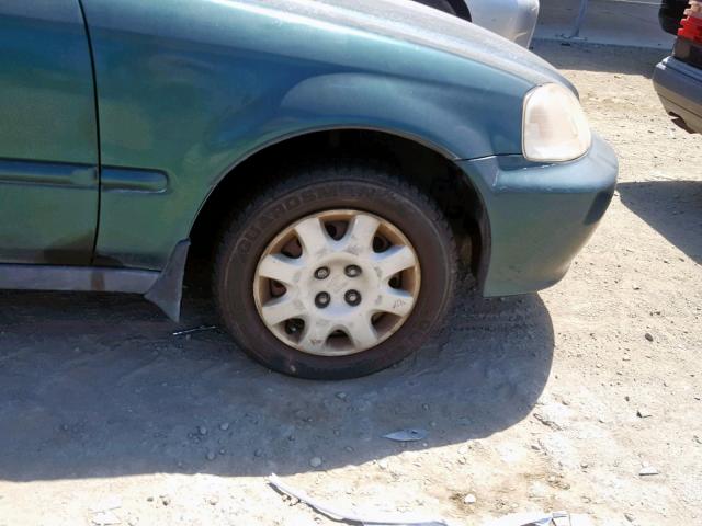 2HGEJ6619YH545659 - 2000 HONDA CIVIC BASE GREEN photo 9