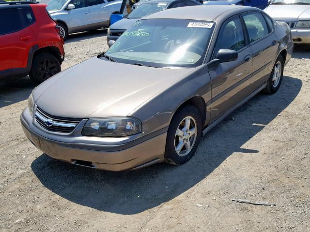 2G1WF52E039197950 - 2003 CHEVROLET IMPALA BROWN photo 2