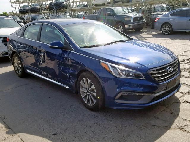 5NPE34AF6HH510729 - 2017 HYUNDAI SONATA SPO BLUE photo 1