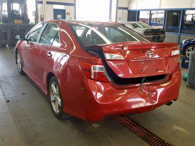 4T1BF1FK9CU605911 - 2012 TOYOTA CAMRY BASE RED photo 3