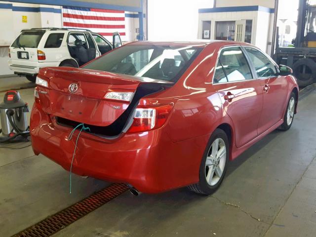 4T1BF1FK9CU605911 - 2012 TOYOTA CAMRY BASE RED photo 4