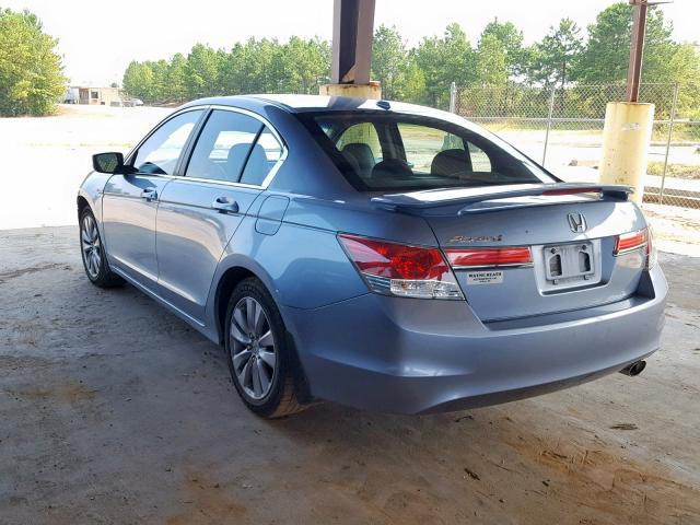 1HGCP2F85BA068147 - 2011 HONDA ACCORD EXL BLUE photo 3