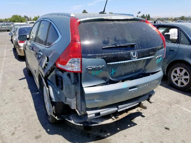 JHLRM4H70CC029525 - 2012 HONDA CR-V EXL GREEN photo 3