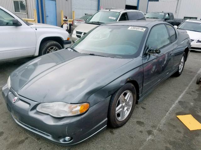 2G1WW12E959173402 - 2005 CHEVROLET MONTE CARL ნაცრისფერი ფოტო 2
