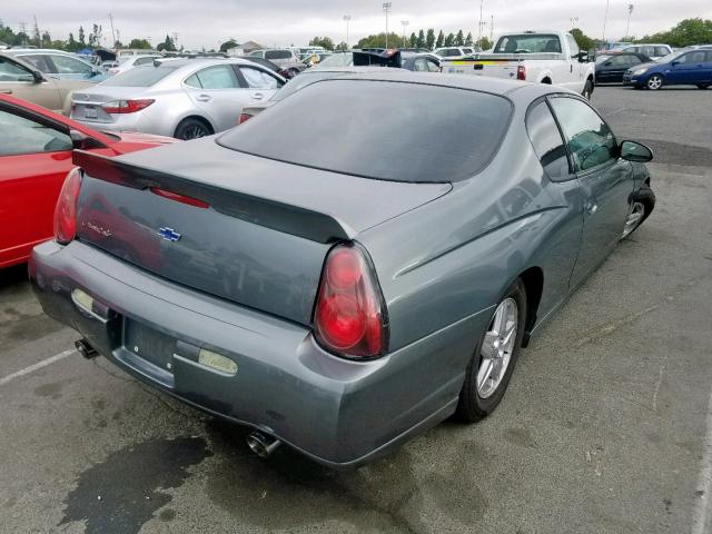 2G1WW12E959173402 - 2005 CHEVROLET MONTE CARL ნაცრისფერი ფოტო 4