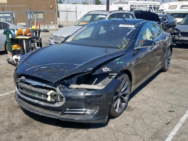 5YJSA1CNXCFP02349 - 2012 TESLA MODEL S أسود صورة 2