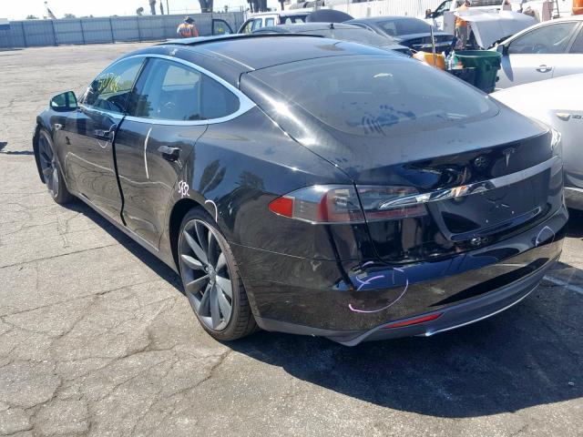 5YJSA1CNXCFP02349 - 2012 TESLA MODEL S أسود صورة 3