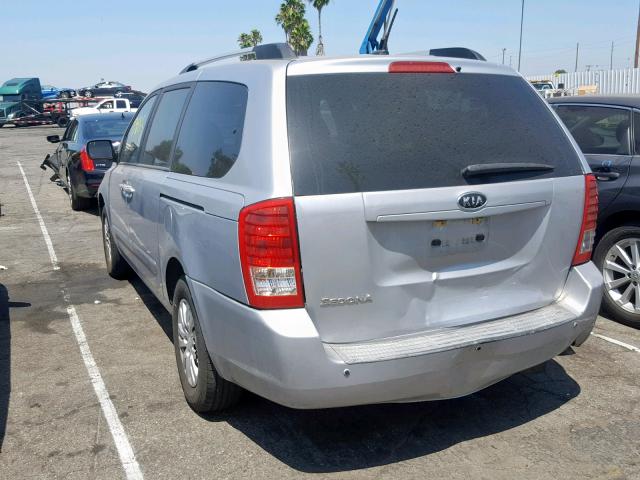 KNDMG4C78B6377933 - 2011 KIA SEDONA LX RED photo 3