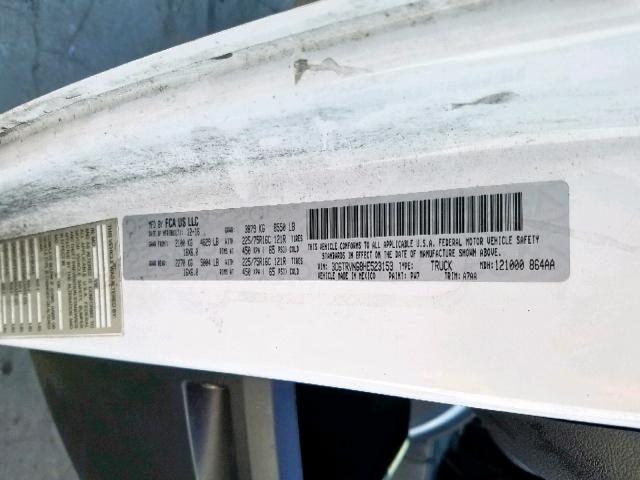 3C6TRVNG8HE523153 - 2017 RAM PROMASTER WHITE photo 10