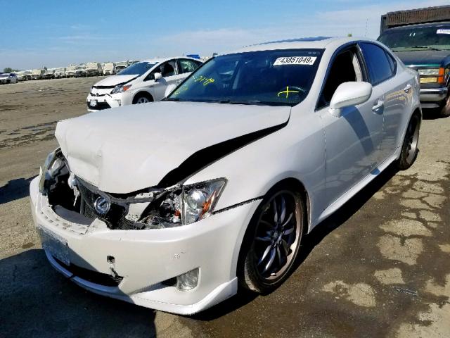 JTHBE262665000142 - 2006 LEXUS IS 350 WHITE photo 2