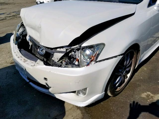 JTHBE262665000142 - 2006 LEXUS IS 350 WHITE photo 9