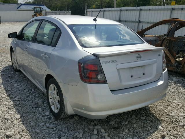 3N1AB6AP7CL636048 - 2012 NISSAN SENTRA 2.0 SILVER photo 3