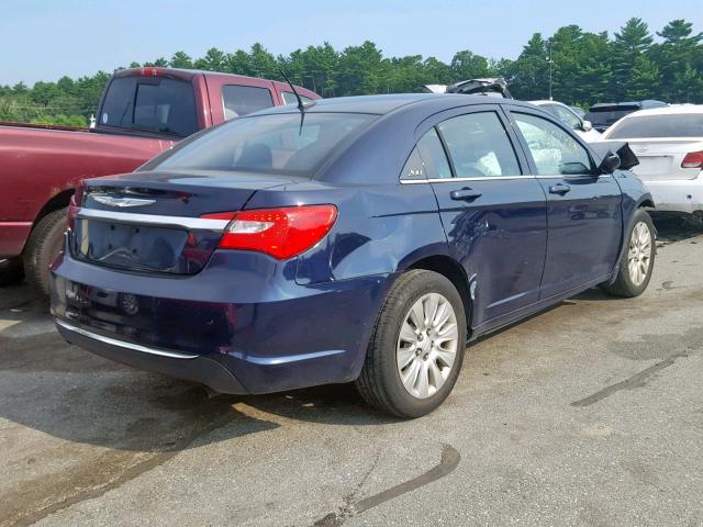 1C3CCBAB4EN208669 - 2014 CHRYSLER 200 LX BLUE photo 4