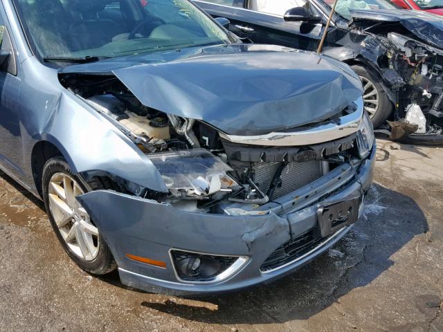 3FAHP0JG7CR204721 - 2012 FORD FUSION SEL GREEN photo 9