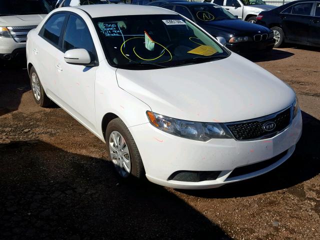 KNAFU4A20D5735606 - 2013 KIA FORTE EX WHITE photo 1