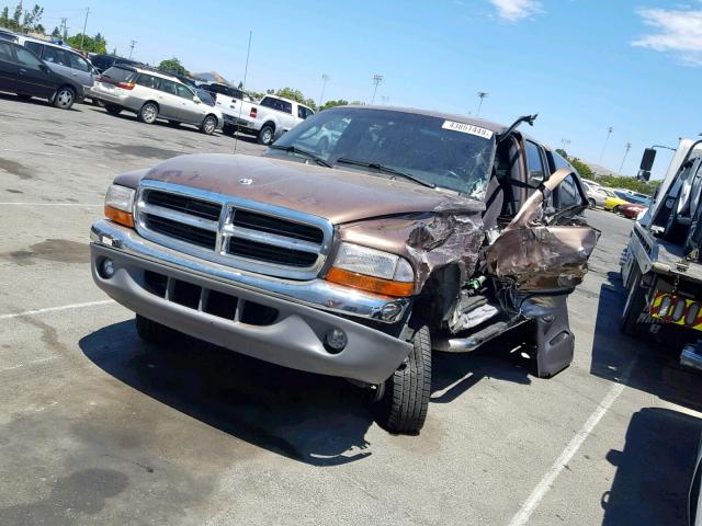 1B7GL2AZ2YS681003 - 2000 DODGE DAKOTA QUA BROWN photo 2