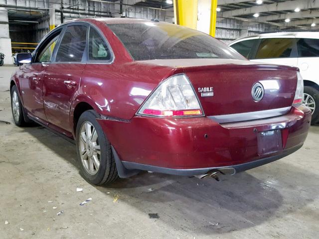 1MEHM42W08G623412 - 2008 MERCURY SABLE PREM BURGUNDY photo 3