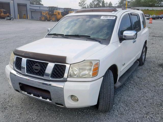 5N1BA08A67N712394 - 2007 NISSAN ARMADA SE WHITE photo 2