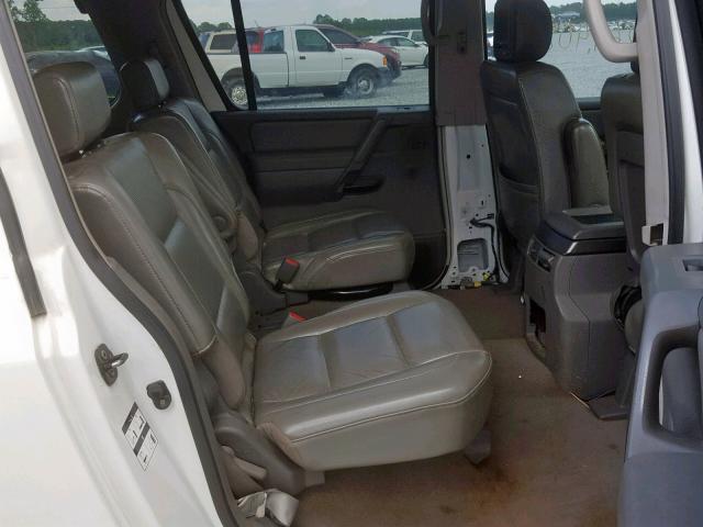 5N1BA08A67N712394 - 2007 NISSAN ARMADA SE WHITE photo 6