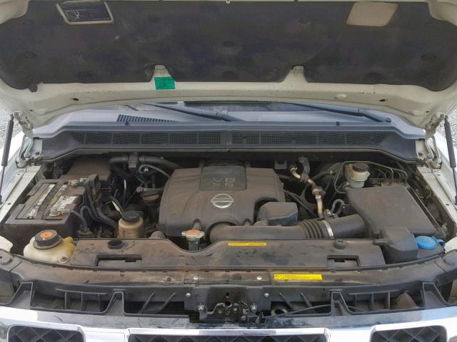 5N1BA08A67N712394 - 2007 NISSAN ARMADA SE WHITE photo 7