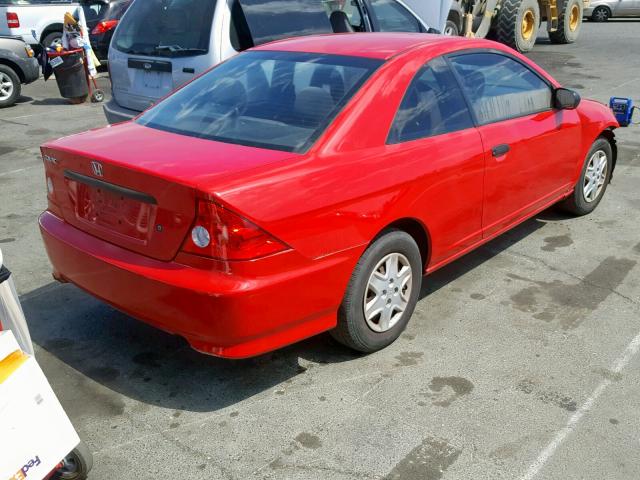 1HGEM22155L028458 - 2005 HONDA CIVIC DX V RED photo 4