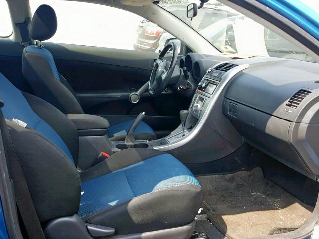 JTKDE3B77A0315631 - 2010 TOYOTA SCION TC BLUE photo 5