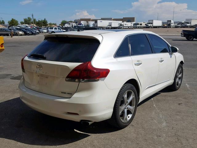 4T3BK3BB8EU099740 - 2014 TOYOTA VENZA LE WHITE photo 4