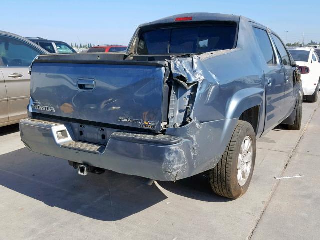 2HJYK16558H523345 - 2008 HONDA RIDGELINE BLUE photo 4