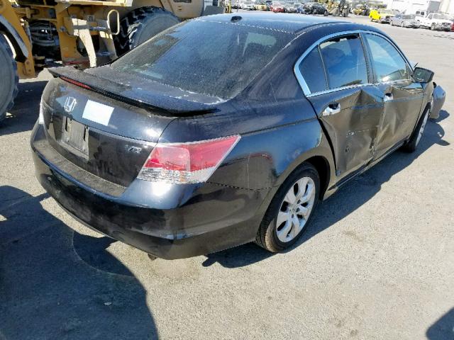 1HGCP36868A005637 - 2008 HONDA ACCORD EXL BLACK photo 4