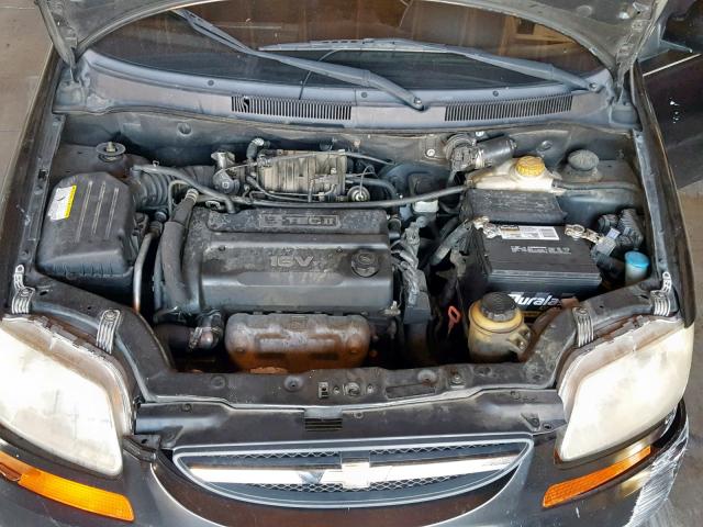 KL1TJ52624B154882 - 2004 CHEVROLET AVEO LS BLACK photo 7