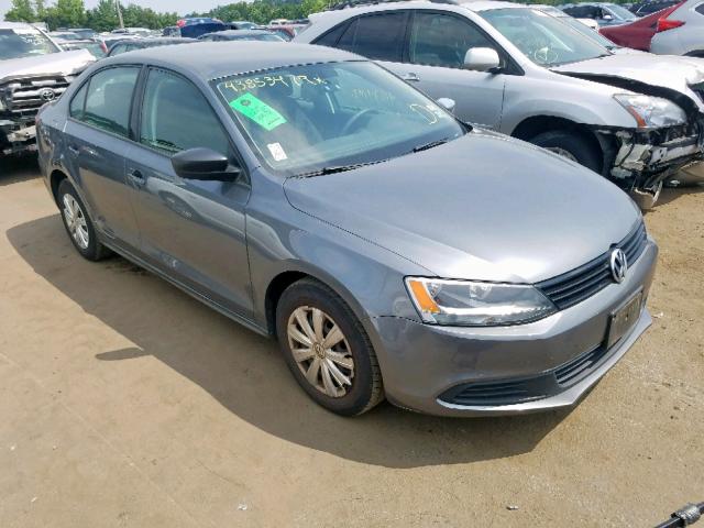 3VW2K7AJ1CM313270 - 2012 VOLKSWAGEN JETTA BASE GRAY photo 1