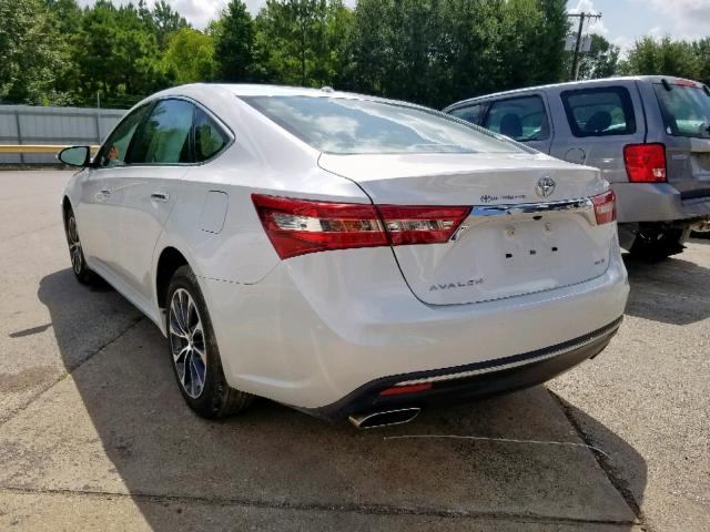 4T1BK1EB2JU268654 - 2018 TOYOTA AVALON XLE WHITE photo 3