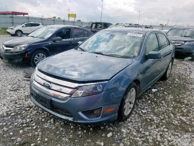 3FAHP0JA0CR433494 - 2012 FORD FUSION SEL TEAL photo 2