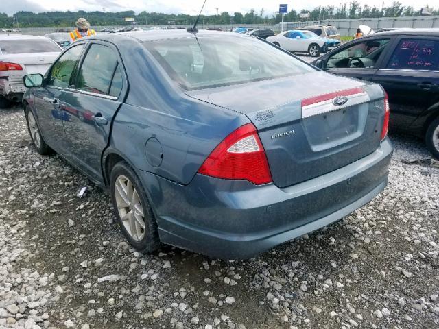 3FAHP0JA0CR433494 - 2012 FORD FUSION SEL TEAL photo 3