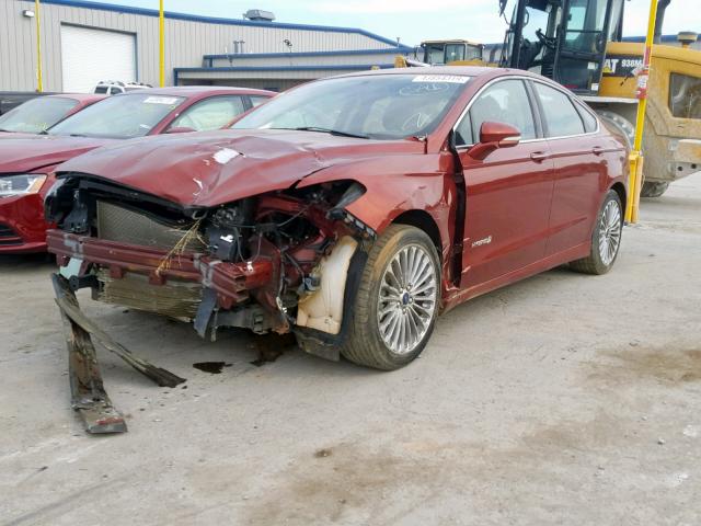 3FA6P0RU5ER308595 - 2014 FORD FUSION TIT RED photo 2